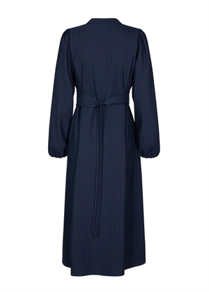 Paris midi kjole Dark Navy Lollys Laundry 